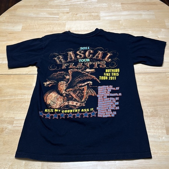 Rascal flatts 2011 tour t-shirt women’s small petit black band tee country music - Picture 5 of 7